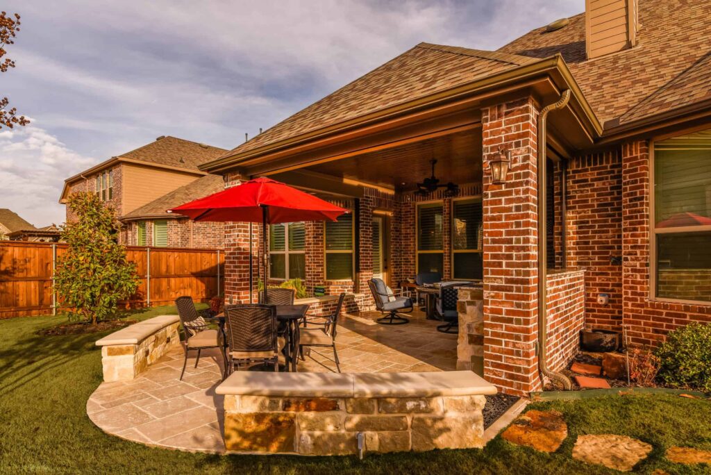 Patio Cover with Retractable Shades in The Colony