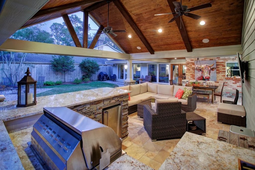 Outdoor Living and Remodeled Garage in West Memorial